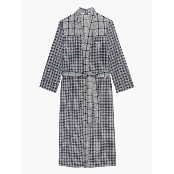 Savage x Fenty Remixed Plaid Belted Long Men's Robe Sz S - Picture 3 of 10